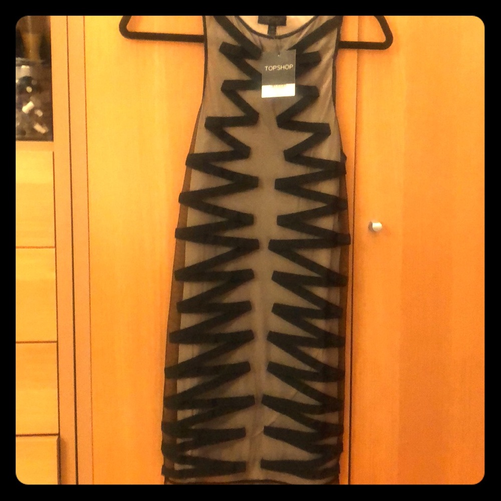 Top shop black mini dress